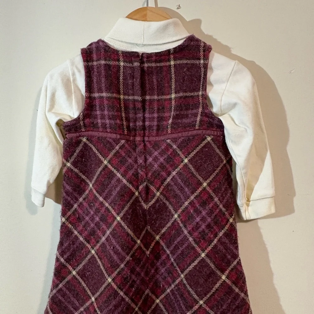 Old Navy Vintage Girls 3‎ PC dress turtleneck and sweater 12 to 18 month purple
